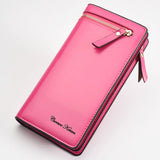 Europe Women Wallet PU Leather Long Zip Purse