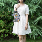 Elephant Women Leather Handbag Clutch Vintage Phone Case Wristlets Womens Bag