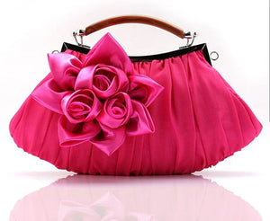 Arrival Soft Party Top Mini Bag with Diamond Flower Evening Tote