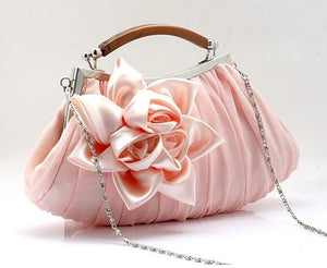 Arrival Soft Party Top Mini Bag with Diamond Flower Evening Tote