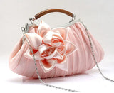 Arrival Soft Party Top Mini Bag with Diamond Flower Evening Tote