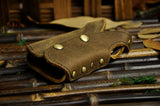 Men Leather Vintage Brown Waistcoat Key Case Holder