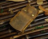 Men Leather Vintage Brown Waistcoat Key Case Holder