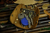Men Leather Vintage Brown Waistcoat Key Case Holder