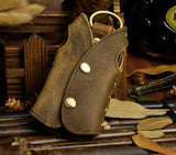 Men Leather Vintage Brown Waistcoat Key Case Holder
