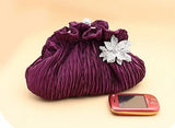 2016 Diamond Satin Flower Evening Clutch Mini Bag