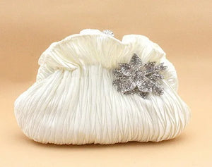 2016 Diamond Satin Flower Evening Clutch Mini Bag