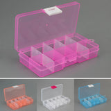 Plastic Beads Storage Multicolor 10 Slots Jewelry Packaging Boxes