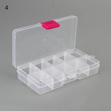 Plastic Beads Storage Multicolor 10 Slots Jewelry Packaging Boxes