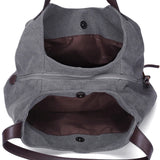 Canvas Handbags High Ladies Shoulder Bags Vintage Multi-Pocket Tote