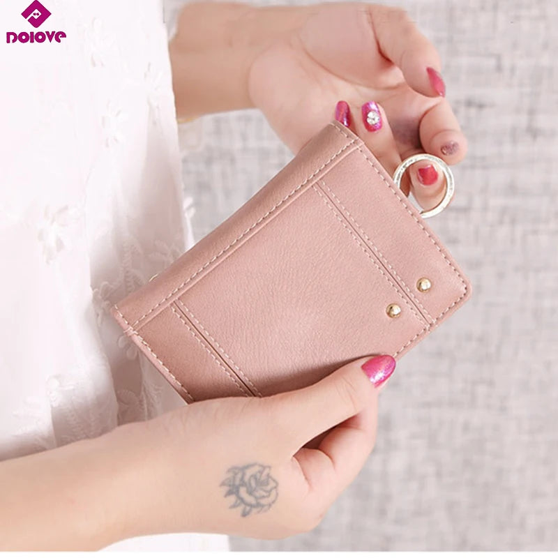 Women Leather Zipper Wallet Lady Portable Multifunction