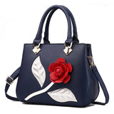 Vintage Women's Crossbody Bag with Big Rose Flower Detail