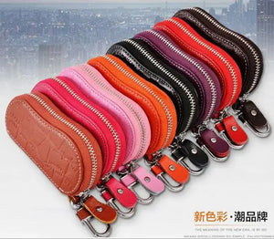 Colorful Leather Key Case Wallet