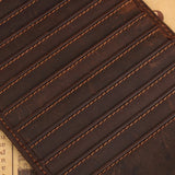 High Retro Cow Crazy Horse Leather Men Long Wallet