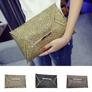 Glitter Envelope Clutch Wedding Bag for Evening Party