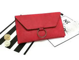 Metal Ring Ladies Mobile Phone Purse with Double Envelopes