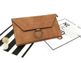Metal Ring Ladies Mobile Phone Purse with Double Envelopes