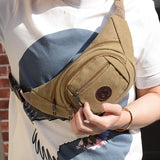 Men's Canvas Waist Bag Hip Bum Belt Pouch Sports Bag