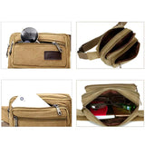 Men's Canvas Waist Bag Hip Bum Belt Pouch Sports Bag