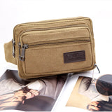 Men's Canvas Waist Bag Hip Bum Belt Pouch Sports Bag