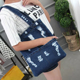 Canvas Denim Tote Shoulder Bag Large Capacity Handbag