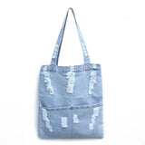 Canvas Denim Tote Shoulder Bag Large Capacity Handbag