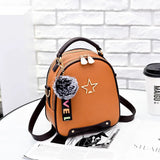 Women PU Leather Backpacks Student School Bags Lady Teenagers Travel