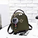 Women PU Leather Backpacks Student School Bags Lady Teenagers Travel