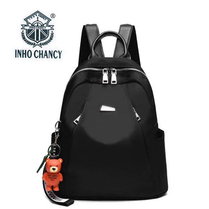 Solid Women Backpack Casual School Bags For Teenager Girls