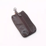Leather Car Key Holder Housekeeper Organizer Zipper Wallet