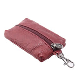 Leather Car Key Holder Housekeeper Organizer Zipper Wallet