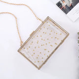 Moonlight Top Purse Frame Plastic Clutches Evening Handbag