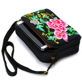 Arrival Women Canvas Floral Embroidery Messenger Bag Shoulder Small Phone Coins