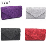 Europe Burst Lace Floral Embroidery Envelope Bag Evening Party Clutch Bag