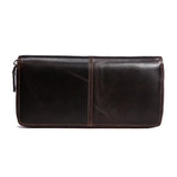 Men's Oil Wax Retro Leather Wallet Clutch Bag