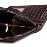 Men's Oil Wax Retro Leather Wallet Clutch Bag