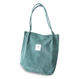 Female Corduroy Tote Bag High Capacity Casual Lady's Shoulder Bag