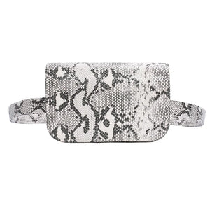 Snake Skin Pattern Waist Bag Women's Tote