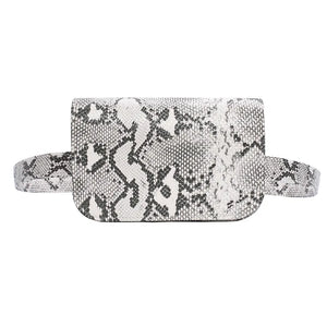 Snake Skin Pattern Waist Bag Women's Tote