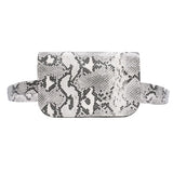 Snake Skin Pattern Waist Bag Women's Tote