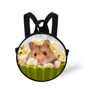 Children School Bag Round Backpack Kids Adjustable Shoulder Bags