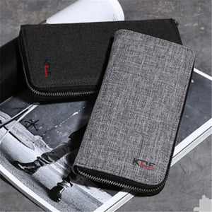 Men's PU Leather Casual Clutch Wallets Handy Bags Business Wallets