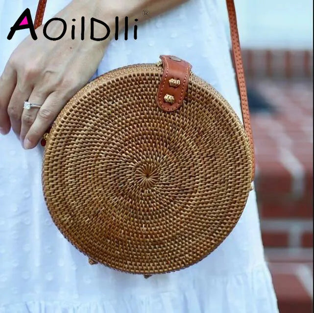 Exotic Rattan Basket Bag for Summer - Qiuteng Basket
