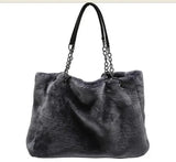 Winter Women's Rabbit Fur Shoulder Bag