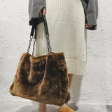 Winter Women's Rabbit Fur Shoulder Bag