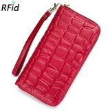 Cowhide Women's Wallets Long Ladies Clutch Purse Hand Bags