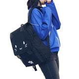 Cat Canvas Backpack Embroidery School Bag Casual Rucksack