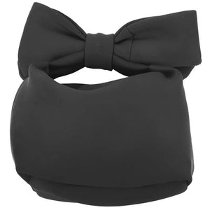 Women Bow Clutches Bag Evening Party Handbag Shoulder Bag(Black)