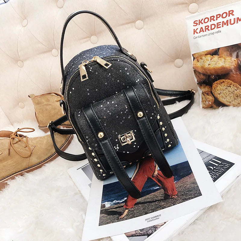 Sequins Student Bag Large-Capacity Travel Backpack
