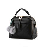 Hair Ball Decoration Messenger Bag Shoulder Bag for Women